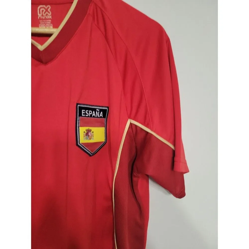 Rhinox Espana Soccer Men's T-Shirt Large V-neck‎ Vintage